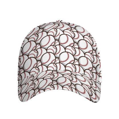 Baseballs Pattern Print Baseball Cap