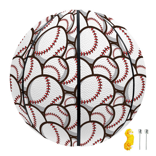 Baseballs Pattern Print Basketball
