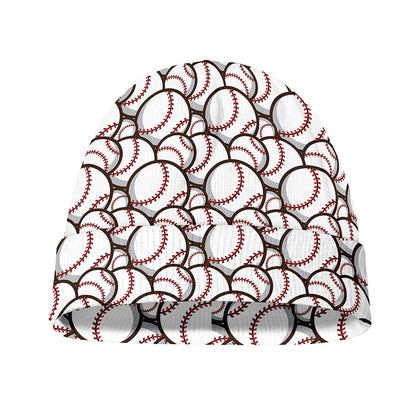 Baseballs Pattern Print Beanie