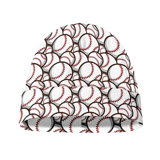 Baseballs Pattern Print Beanie