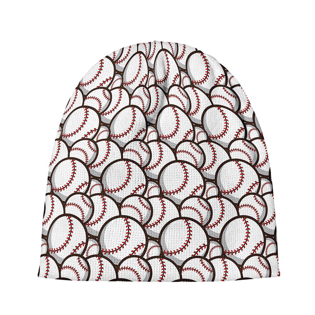 Baseballs Pattern Print Beanie