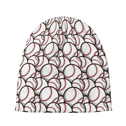 Baseballs Pattern Print Beanie