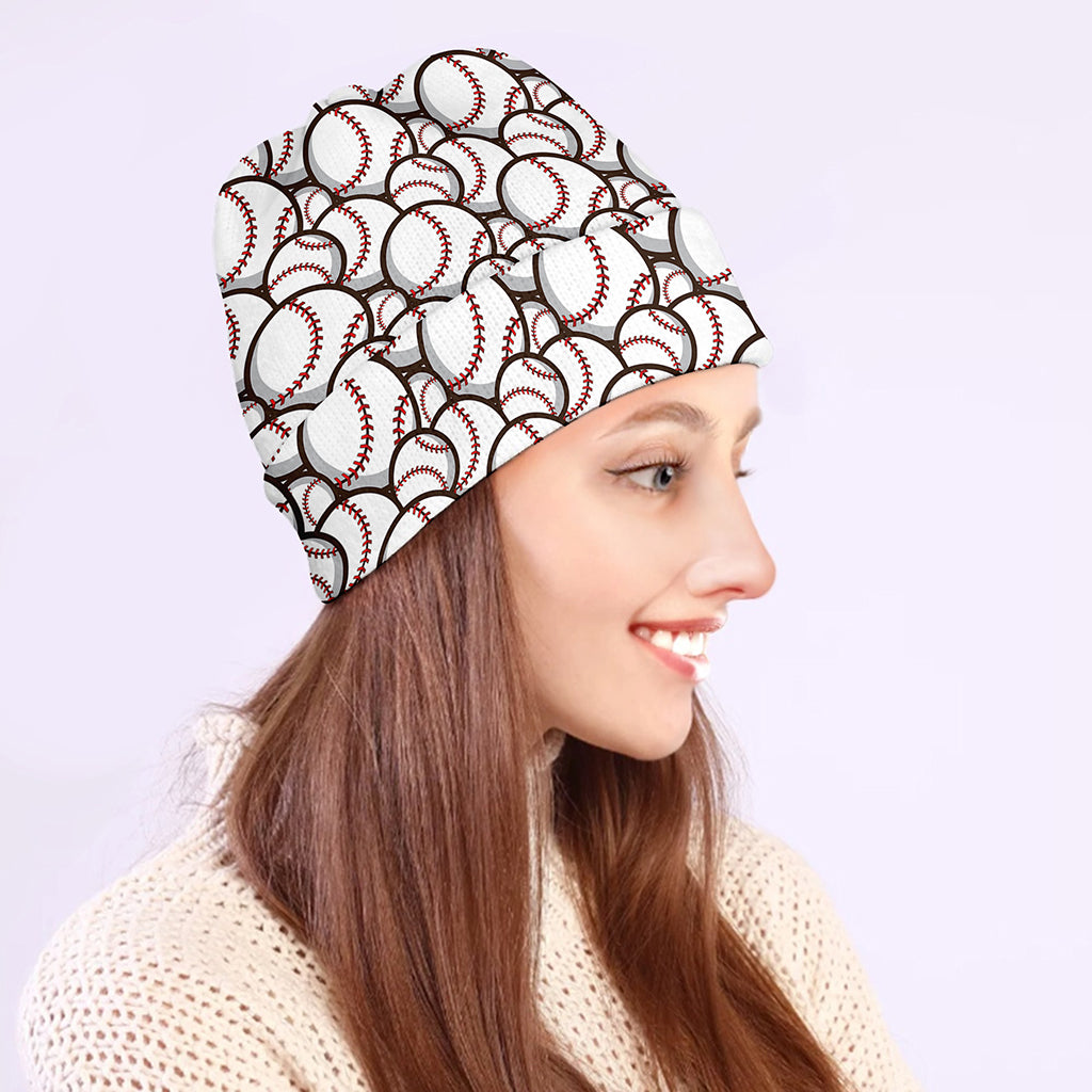 Baseballs Pattern Print Beanie