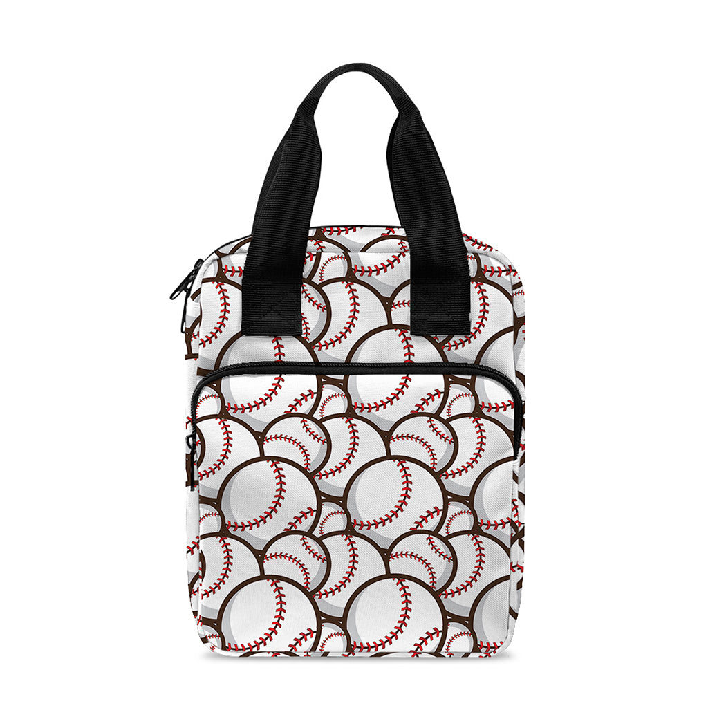 Baseballs Pattern Print Bible Tote Bag