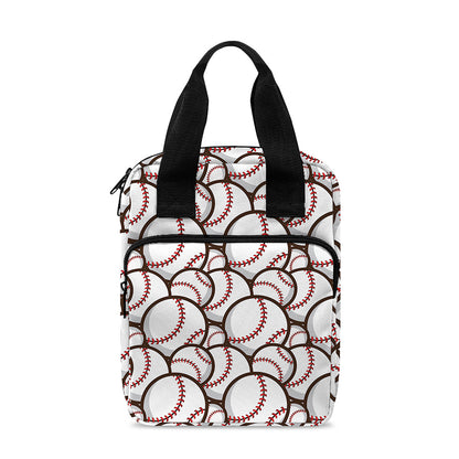 Baseballs Pattern Print Bible Tote Bag