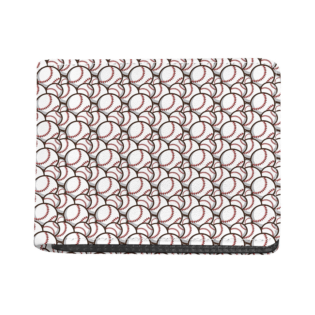 Baseballs Pattern Print Bifold Wallet