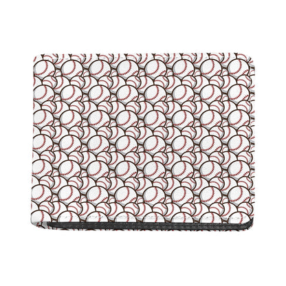 Baseballs Pattern Print Bifold Wallet