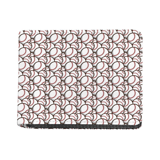 Baseballs Pattern Print Bifold Wallet