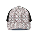 Baseballs Pattern Print Black Mesh Trucker Hat