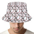 Baseballs Pattern Print Bucket Hat