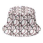 Baseballs Pattern Print Bucket Hat