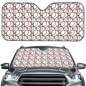 Baseballs Pattern Print Car Windshield Sun Shade