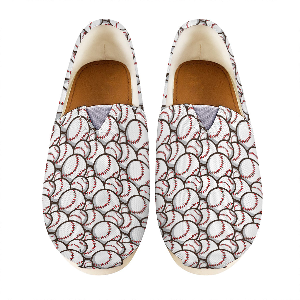 Baseballs Pattern Print Casual Shoes