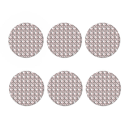 Baseballs Pattern Print Coaster Set