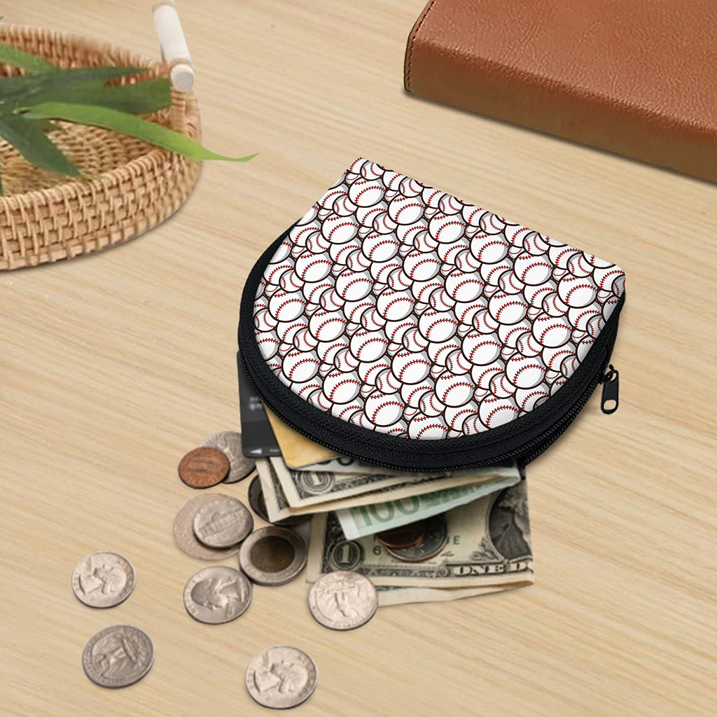Baseballs Pattern Print Coin Purse