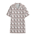 Baseballs Pattern Print Cotton Hawaiian Shirt