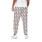 Baseballs Pattern Print Cotton Pants