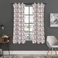 Baseballs Pattern Print Grommet Curtain Panels