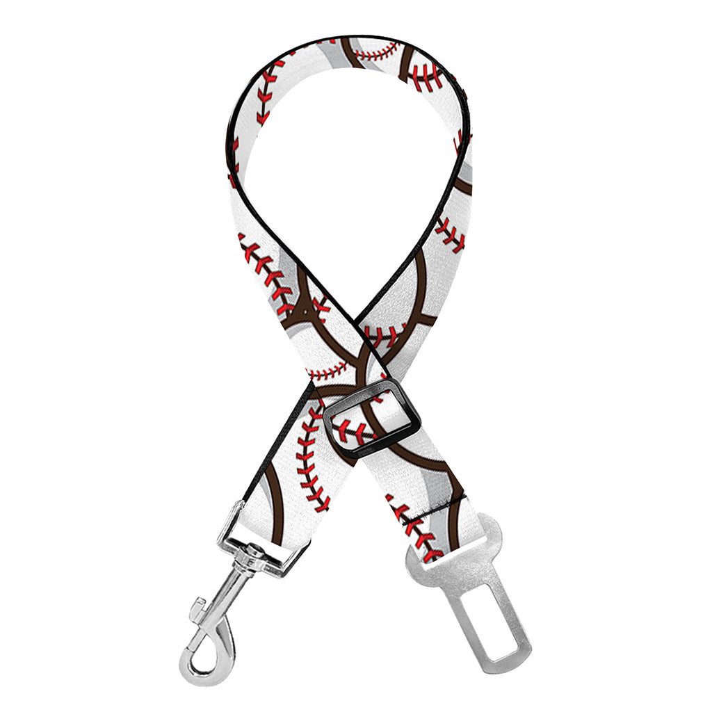 Baseballs Pattern Print Dog Seat Belt