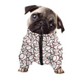 Baseballs Pattern Print Dog Zip Up Jacket