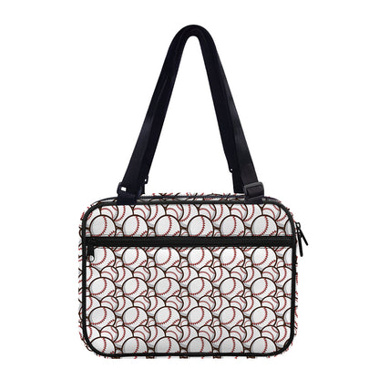 Baseballs Pattern Print Double Strap Bible Bag