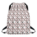 Baseballs Pattern Print Drawstring Backpack