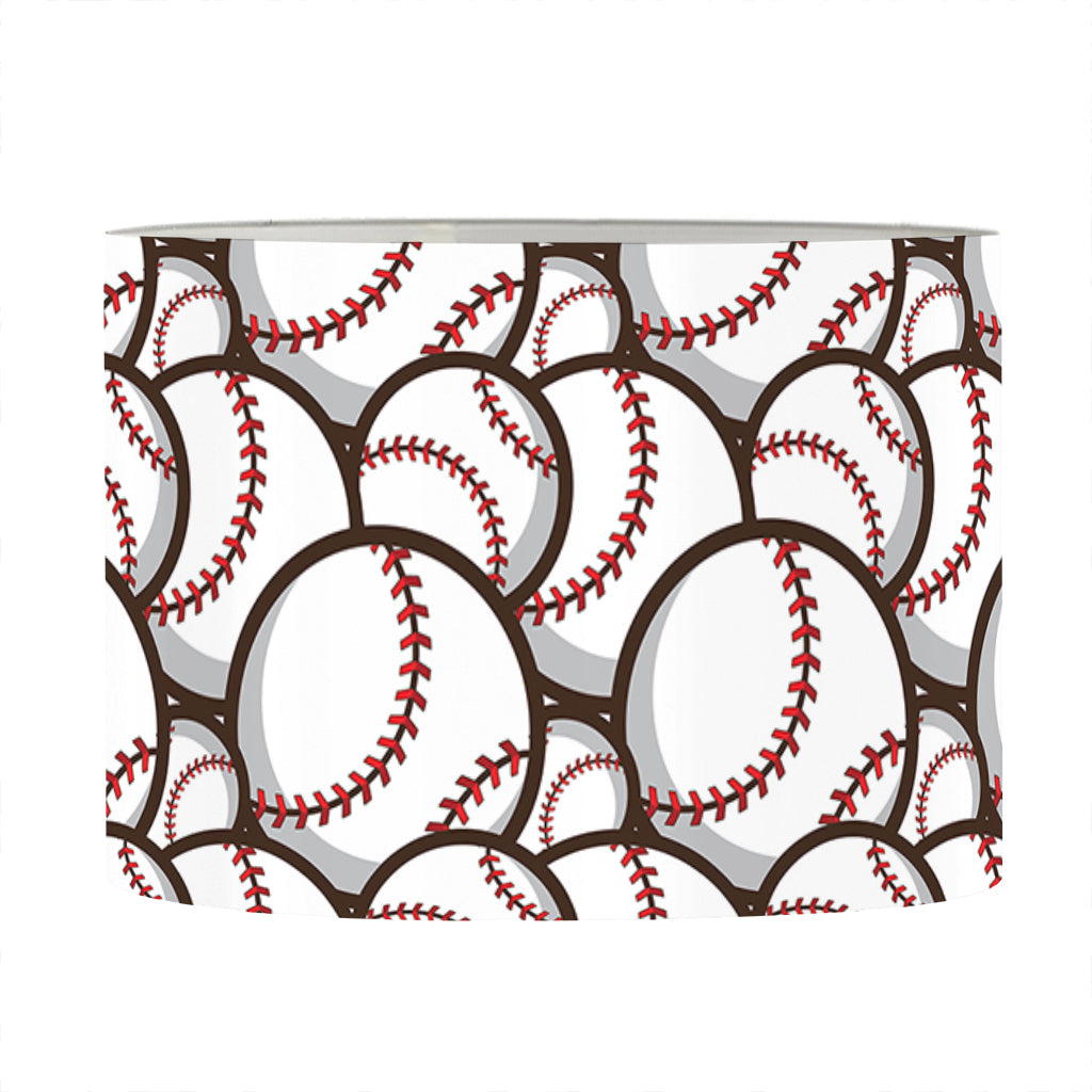 Baseballs Pattern Print Drum Lamp Shade