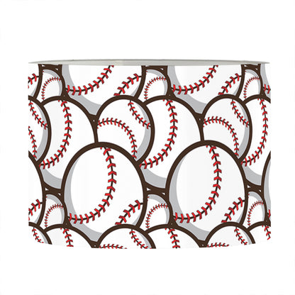 Baseballs Pattern Print Drum Lamp Shade