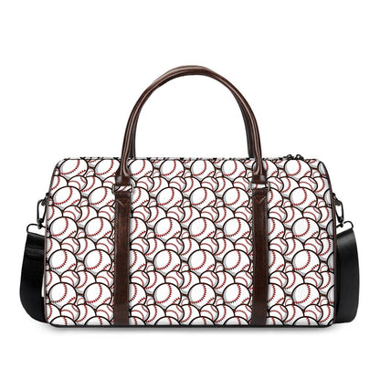 Baseballs Pattern Print Duffle Bag