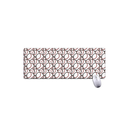 Baseballs Pattern Print Extended Mouse Pad