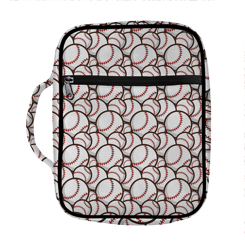 Baseballs Pattern Print Front Pocket Bible Bag
