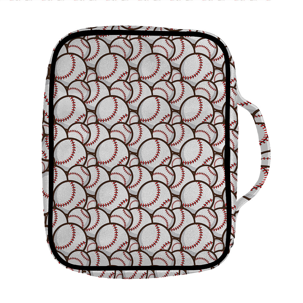 Baseballs Pattern Print Front Pocket Bible Bag