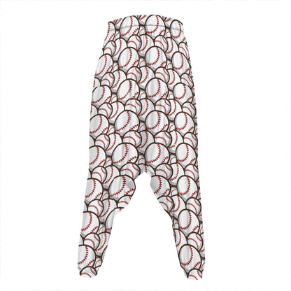 Baseballs Pattern Print Hammer Pants