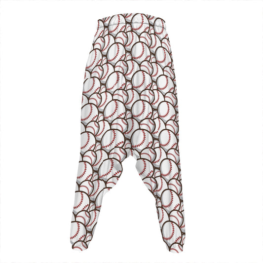 Baseballs Pattern Print Hammer Pants