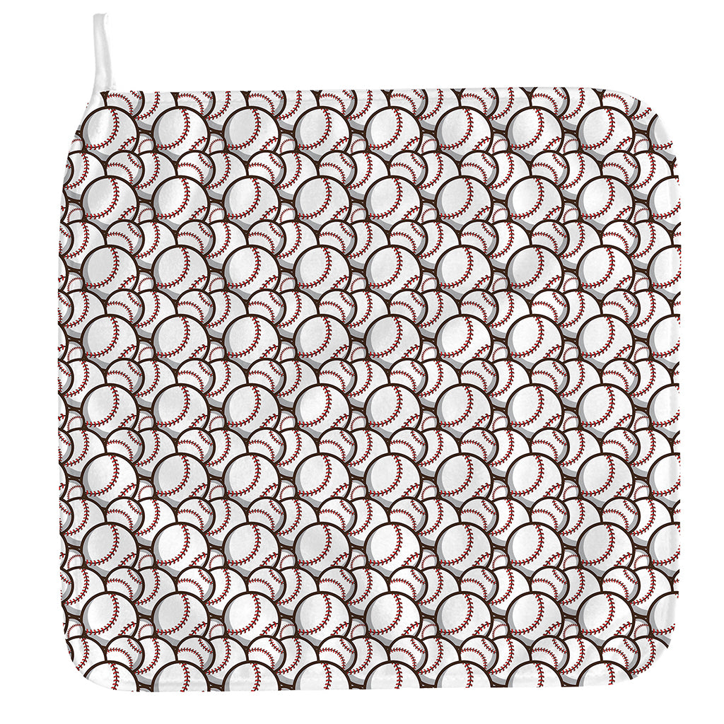 Baseballs Pattern Print Hand Towel