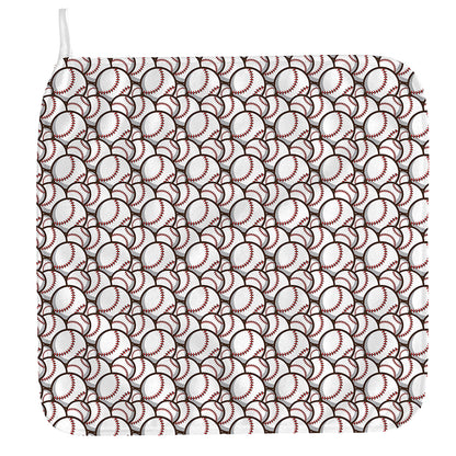 Baseballs Pattern Print Hand Towel