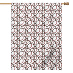 Baseballs Pattern Print House Flag