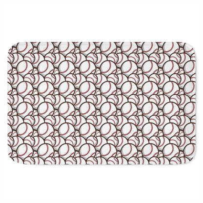 Baseballs Pattern Print Indoor Door Mat