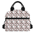 Baseballs Pattern Print Insulated Lunch Bag
