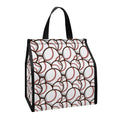 Baseballs Pattern Print Insulated Lunch Tote