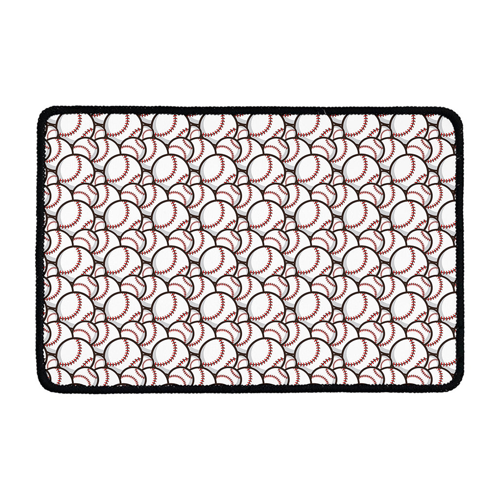Baseballs Pattern Print Kitchen Mat