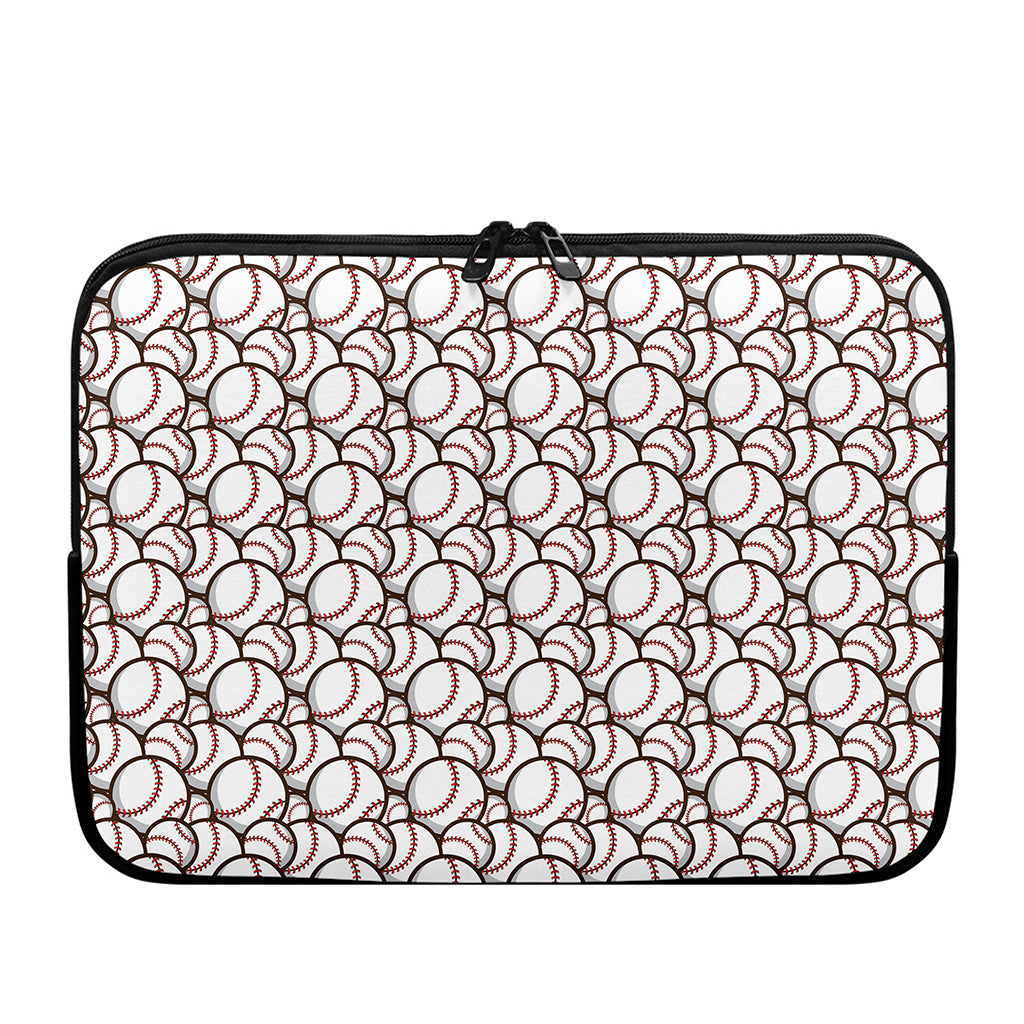 Baseballs Pattern Print Laptop Sleeve