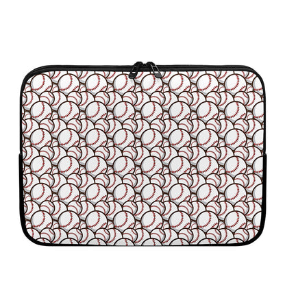 Baseballs Pattern Print Laptop Sleeve