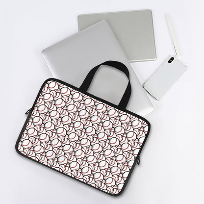 Baseballs Pattern Print Laptop Sleeve With Handle