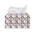 Baseballs Pattern Print Leather Tissue Box Cover