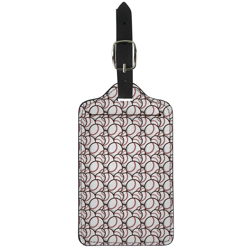 Baseballs Pattern Print Luggage Tag