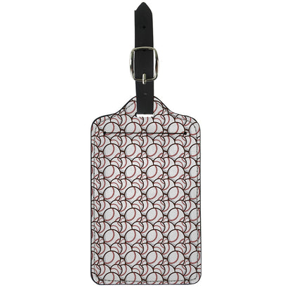 Baseballs Pattern Print Luggage Tag