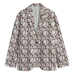 Baseballs Pattern Print Men's Blazer