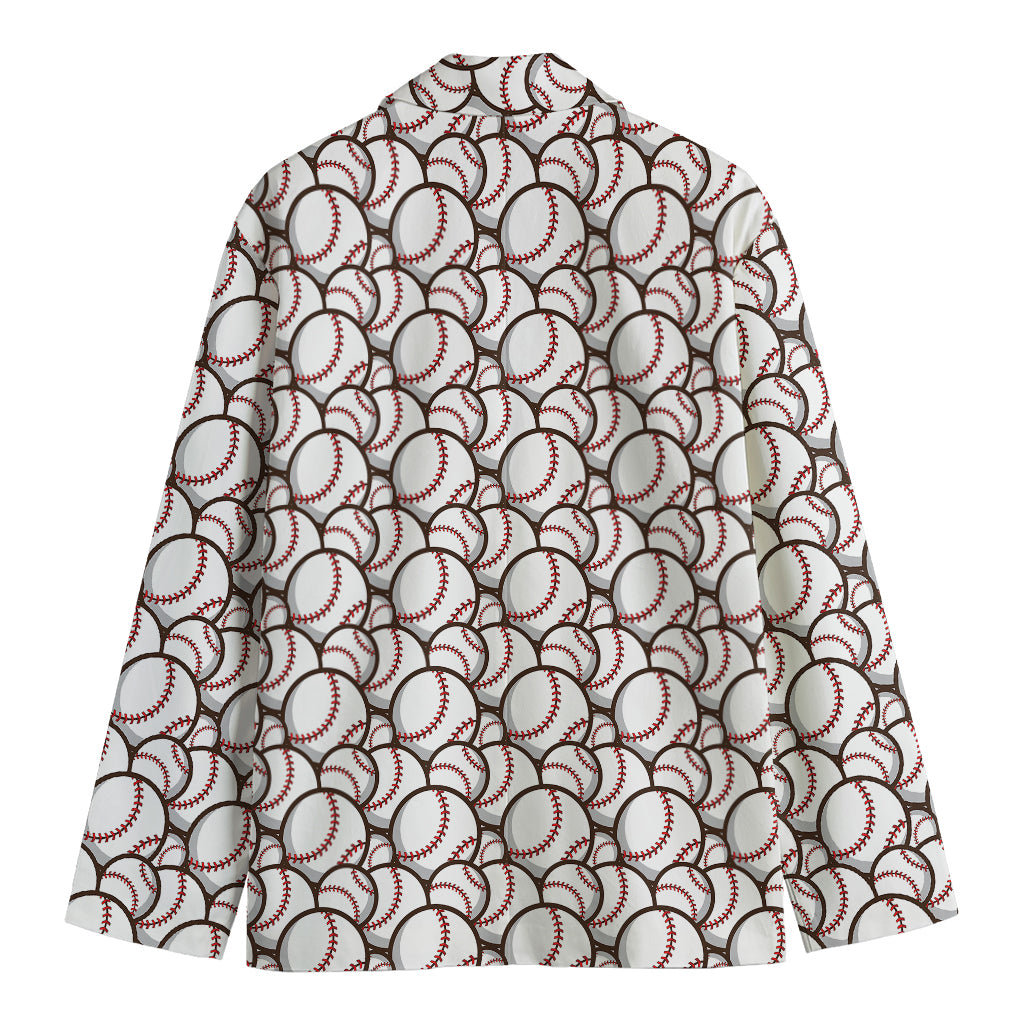 Baseballs Pattern Print Men's Blazer