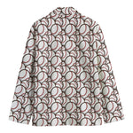 Baseballs Pattern Print Men's Blazer